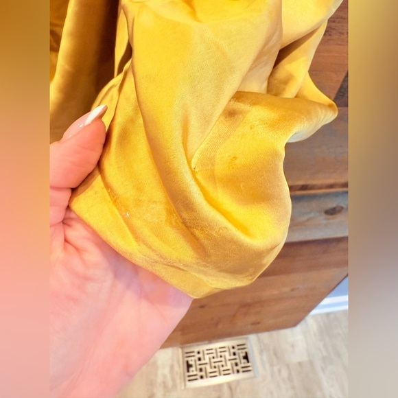 Endless Rose Shirred Gold Satin Ruched Mini Dress NEW - Picture 13 of 13